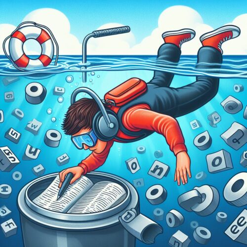 Featured image for "Modal Verbs: How To Use Them Correctly In English" depicting an ESL student diving into a grammar pool