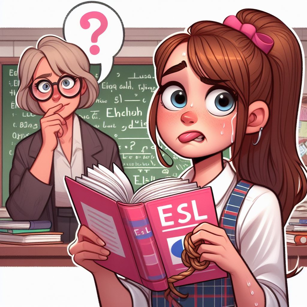 tongue tied ESL student