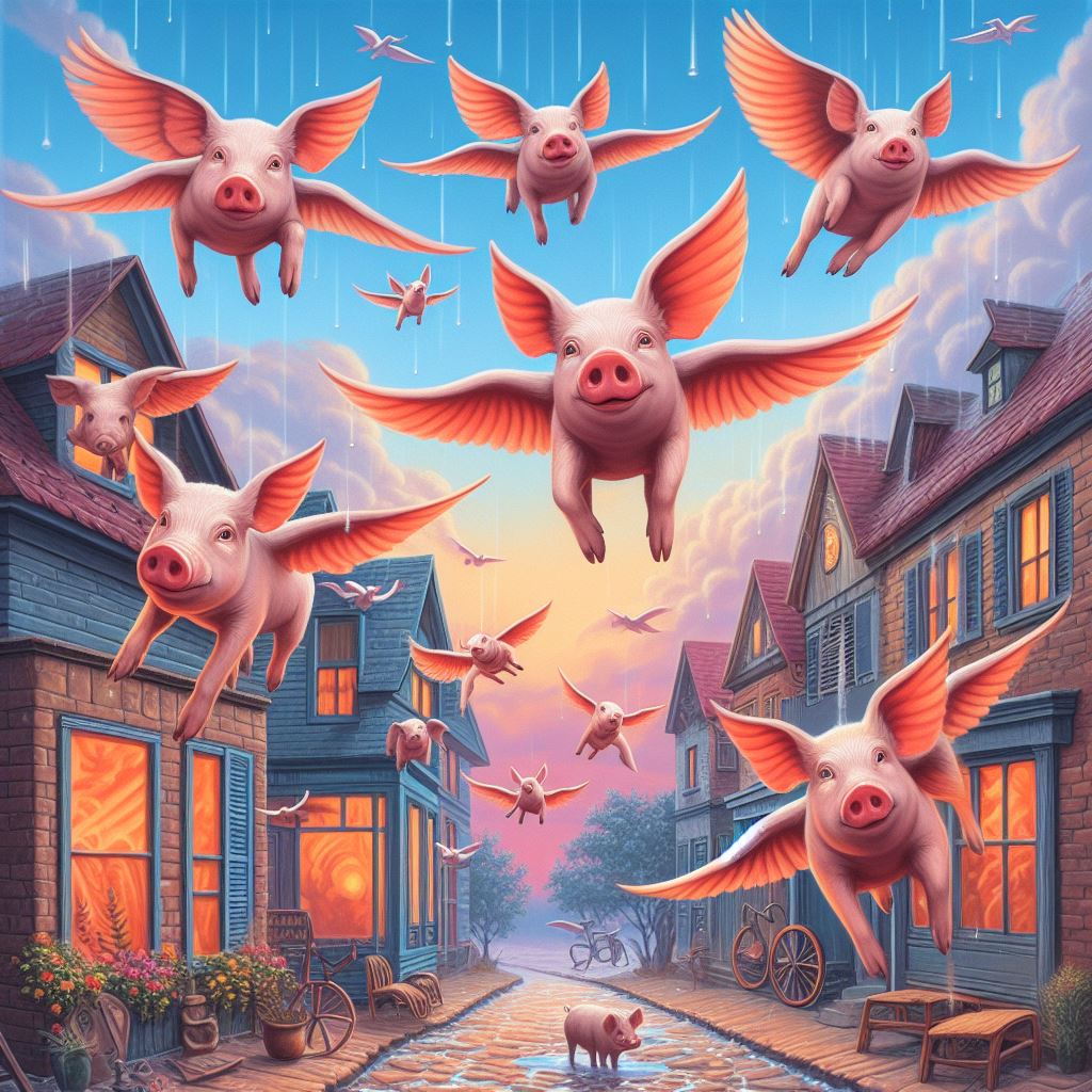 when pigs fly