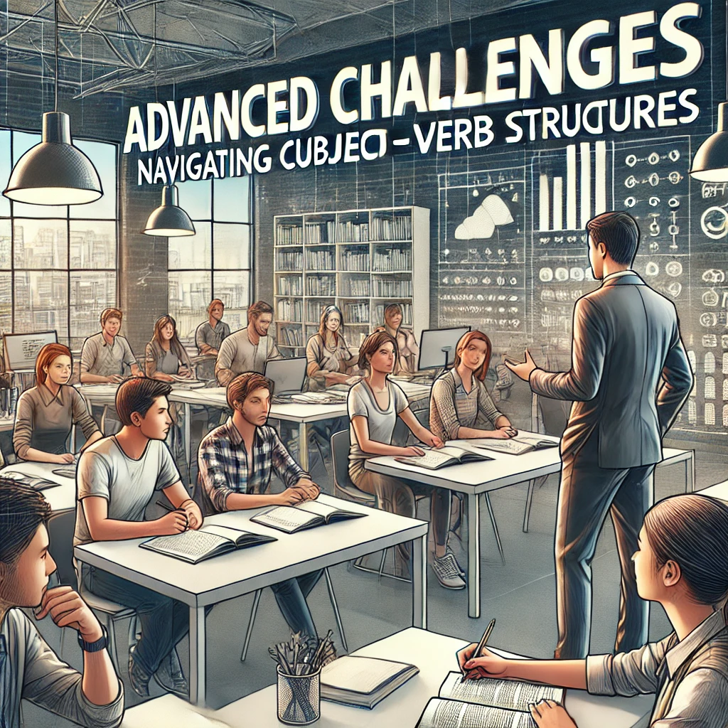 Advanced challenges for subject verb agreement