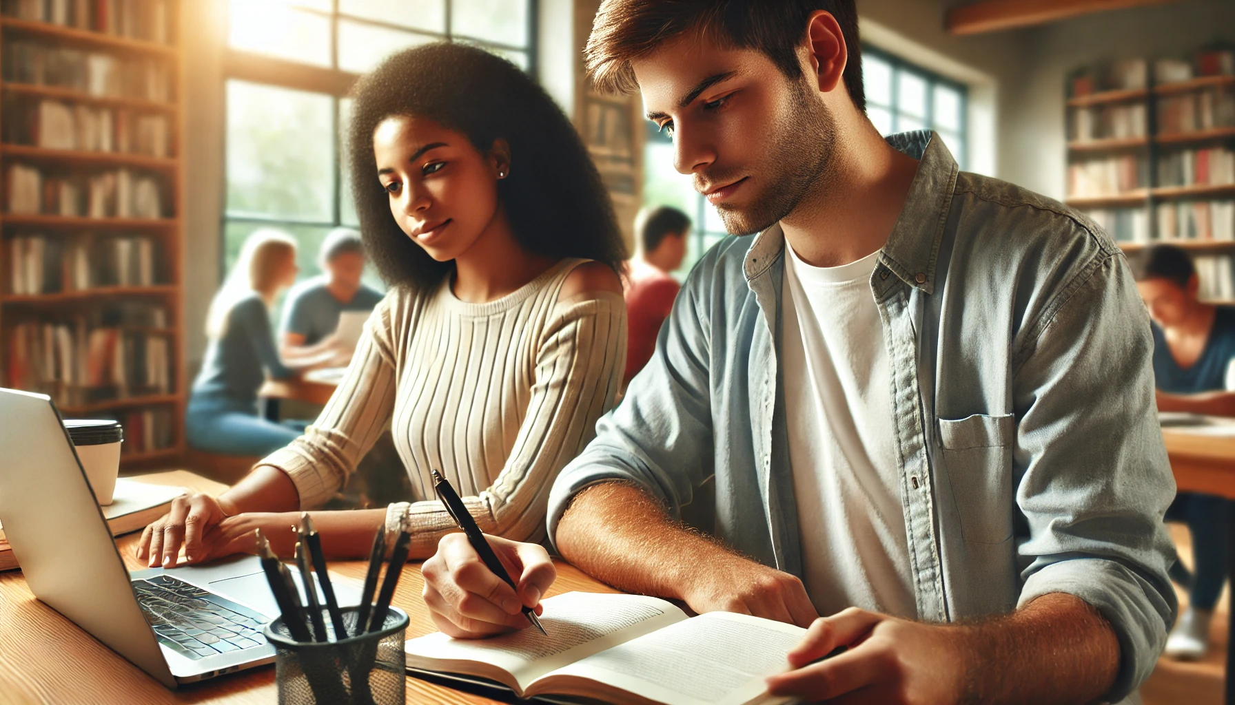 Two Adult ESL Study Buddies