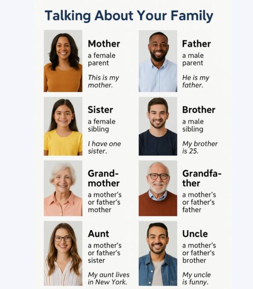 Talking About Family Picture Dictionary