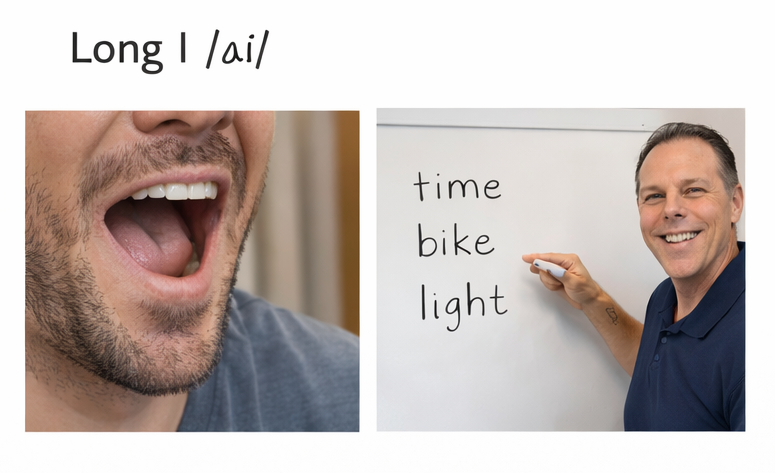 How to pronounce the long sound of the letter i