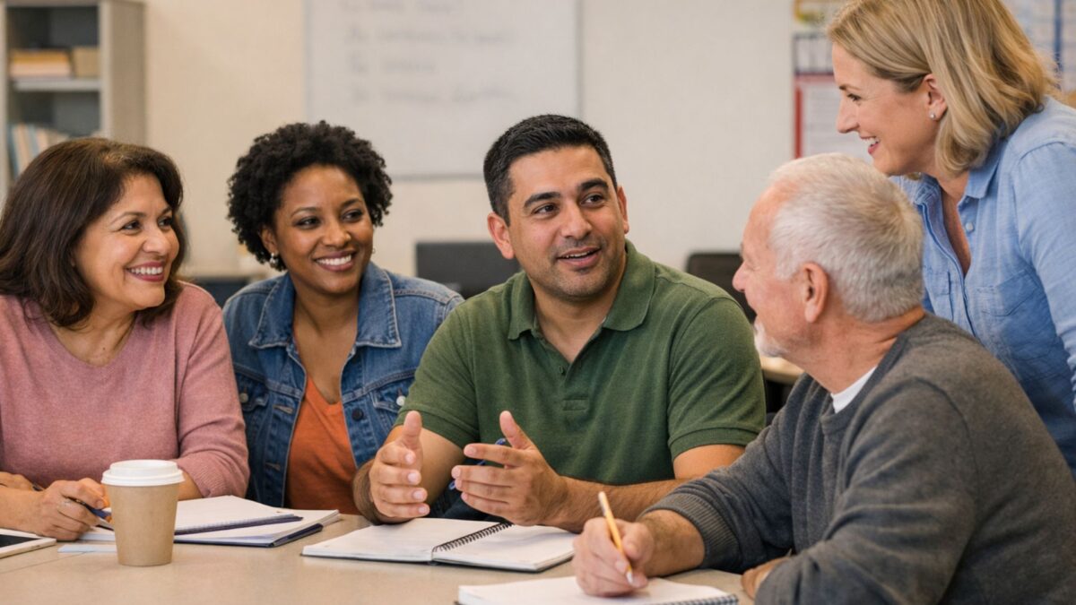 Classroom conversation in ESL session