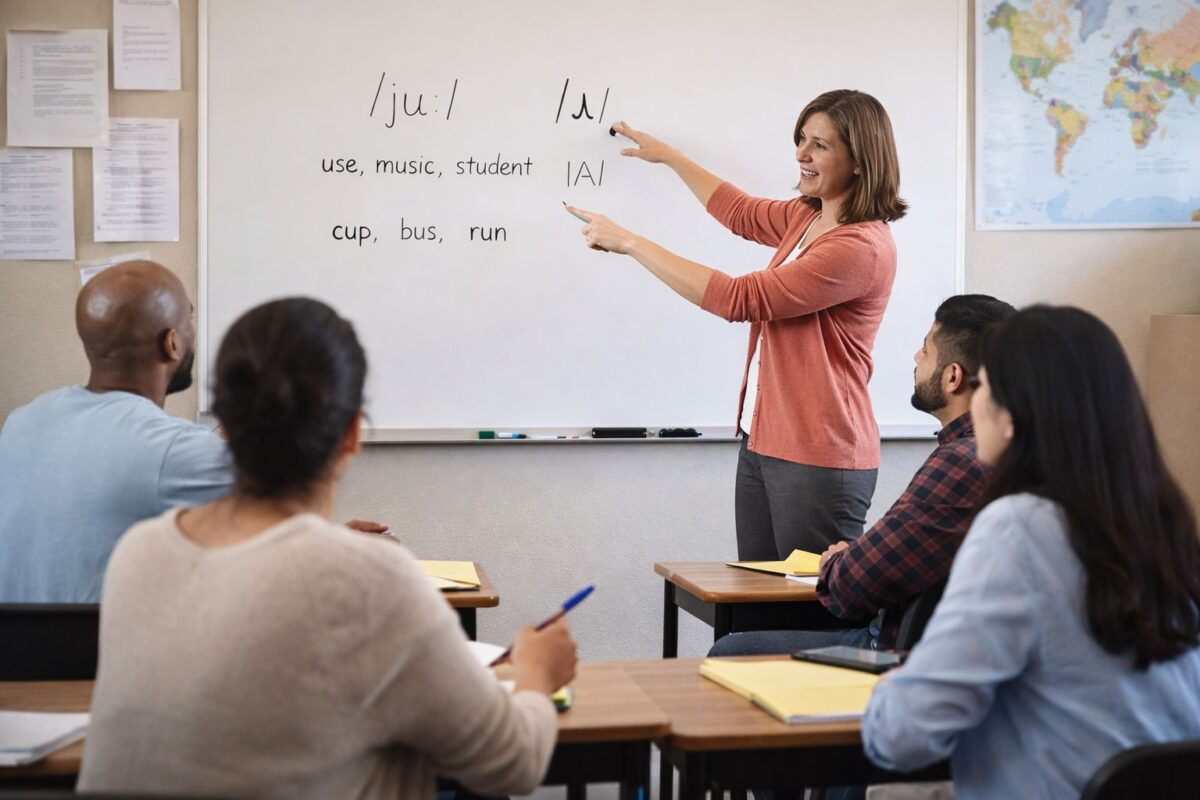 Engaged learners in ESL classroom